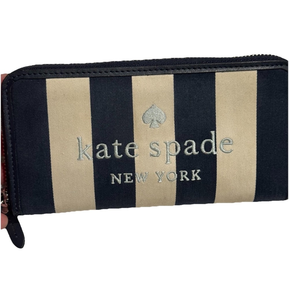 Kate Spade New York Elia Large Continental Wallet Blazer Blue Multi Silver Zip‎